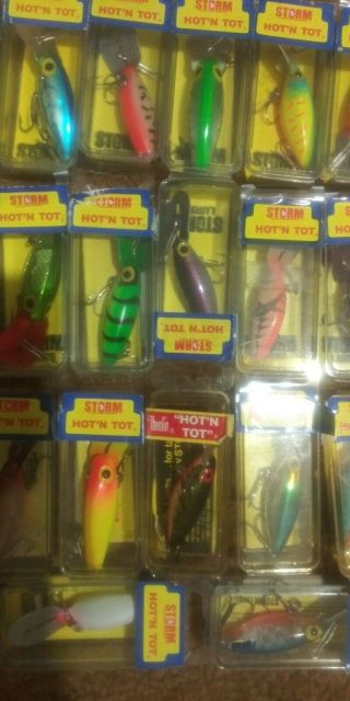 35 Vintage Storm Hot N Tot Lures.  pre rapala 3