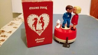 Vintage Magneto German Wind Up Toy Kissing Dolls Made In Western Germany Bgm