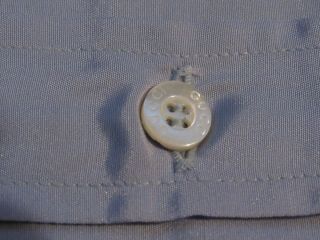 Rare Gucci Tom Ford Vintage Light Blue Silk / Cotton Shirt Size US 16 / IT 41 4