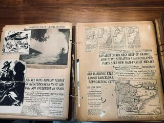 WW2 Spanish Civil War ScrapBook Newspaper Clippings Military Army WWII 4