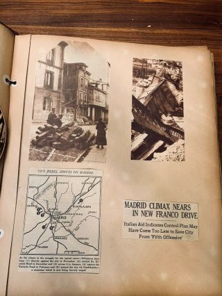 WW2 Spanish Civil War ScrapBook Newspaper Clippings Military Army WWII 6