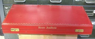 Cartier Red Unique Vintage 6 Pillow Case Presentation Watch Display Box