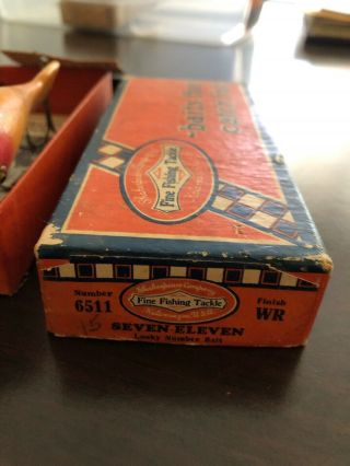 Rare 1920 ' s shakespeare seven eleven lure in correct box with hang tag 7