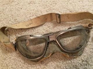 Ww2 Us An6530 Pilot Goggles With Strap,  Damage To The Cushions
