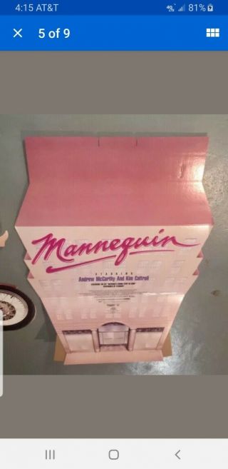 Mannequin 1987 Vintage Movie Standee Video Store 3D Display Old Stock inBox 5