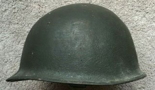 Vintage Ww2 - Korea Era Us Army Military Helmet M1 Rear Seam