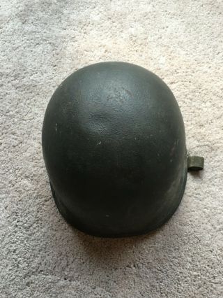 Vintage WW2 - Korea Era US Army Military Helmet M1 Rear Seam 4