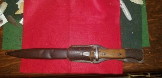 Ww2 German K - 98 Rifle Bayonet And Scabbard,  E.  Uf.  Horster 1938,  All Matching 488