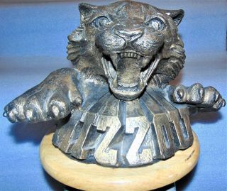 Rare Vintage 1980 Missouri Tigers Bronzed Stone Resin Statue MIZZOU 2