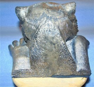 Rare Vintage 1980 Missouri Tigers Bronzed Stone Resin Statue MIZZOU 5