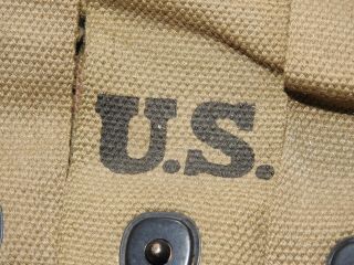 Us Army Ww2 D - Day Paratrooper Airborne Thompson Smg 5 Cell Khaki Ammo Pouch Exc