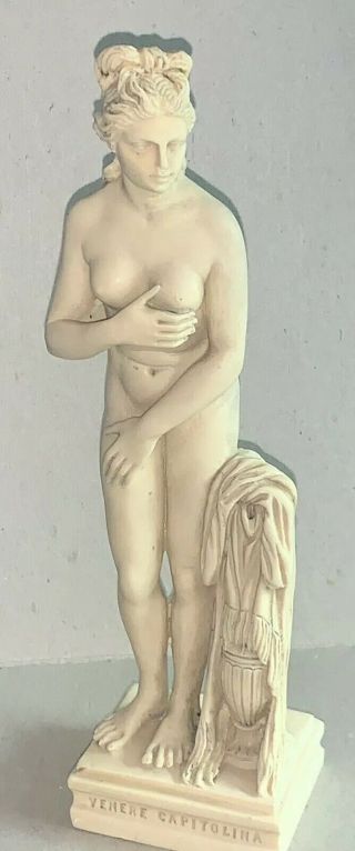 Venere Capitolina Plaster Sculpture Ancient Statue Venus Woman 8.  5 " Vintage Htf