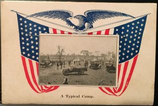 WW I USA Souvenir Folder Sake of Old Glory Uncle Sam’s Army In Action 20 Views 2