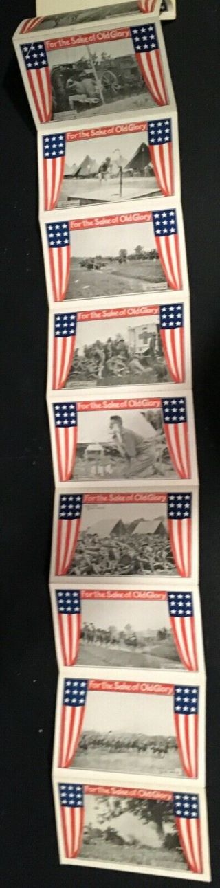 WW I USA Souvenir Folder Sake of Old Glory Uncle Sam’s Army In Action 20 Views 3