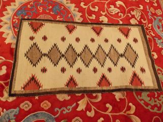 Vintage Native American Navajo Weaving Rug Diamond Tepee Pattern 64 