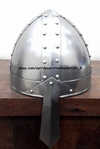 Norman Nassal Antique Finish Ancient Medieval Helmet with Liner 4