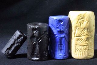 Ancient Cylinder Seal Set 21 Stone Replicas Of Ancient Cylinder Seals