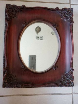 Vintage Antique Ornate Wood Mirror 14x12x2 " Rectangle Frame