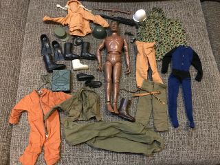 Vintage 1964 Hasbro African American Gi Joe Toy Soldier Action Figure W/ Access