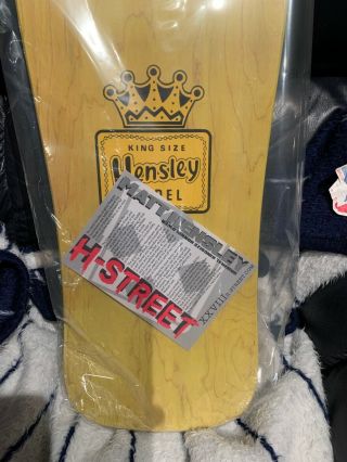 Matt Hensley King Size Hornblower Skateboard Deck H - Street Reissue Shrink 8