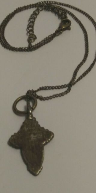 Antique Ancient Authentic Viking Era Medieval Old Cross Rare Pendant Necklace