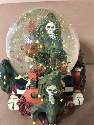 Grateful Dead Stanley Mouse Musical Note And Glitter Snow Globe RARE Vintage 2
