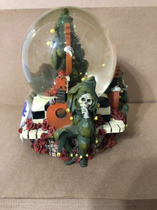 Grateful Dead Stanley Mouse Musical Note And Glitter Snow Globe RARE Vintage 5