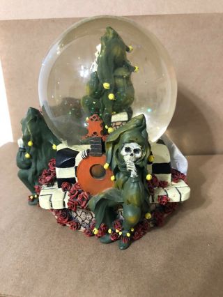 Grateful Dead Stanley Mouse Musical Note And Glitter Snow Globe RARE Vintage 6