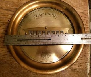 RARE Antique Crosby Brass Steam Gage,  Valve Engine Register 11