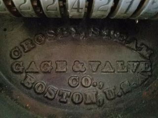 RARE Antique Crosby Brass Steam Gage,  Valve Engine Register 4