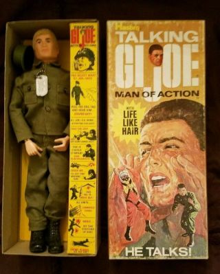 Vintage Talking Gi Joe Man Of Action And Insert