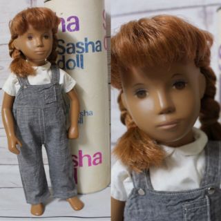 Vintage Sasha Doll Redhead Dungarees Denim Trendon England,  1969,  Tube