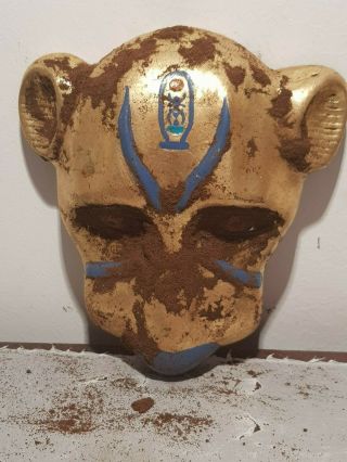 Rare Antique Ancient Egyptian Mask God Sekhmet Lion War Soldiers Army1650 - 1570bc