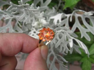Vintage 3.  80ct,  Natural Mexican Fire Opal 14k Gold Ring Round Cut 1970s Estate 11
