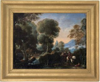 Classical Landscape Antique Old Master Oil Painting 17th Century Flemish School