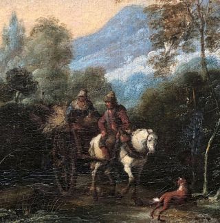 Classical Landscape Antique Old Master Oil Painting 17th Century Flemish School 4