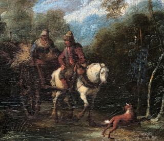 Classical Landscape Antique Old Master Oil Painting 17th Century Flemish School 6