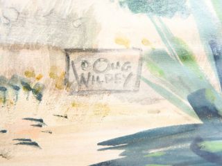 Vtg Signed Doug Wildey 1960s Western Art Gouache Painting Storyboard 5
