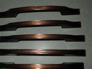 17 Vtg 1964 Rd Canada Copper Black Tone Drawer Pulls Cabinet Door Handles