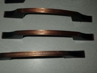 17 Vtg 1964 RD Canada Copper Black Tone Drawer Pulls Cabinet Door Handles 5
