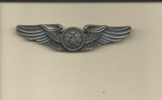 Ae - 072 - Us Army Air Corps Force Sterling Silver Crew Wings Lgb Wwii