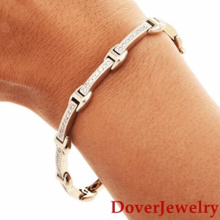 Estate 1.  20ct Diamond 14k White Gold Link Bracelet 15.  6 Grams Nr