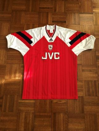 Vintage 1992 - 94 Arsenal Fc Premier League Men`s 42 - 44 Large Adidas Soccer Jersey