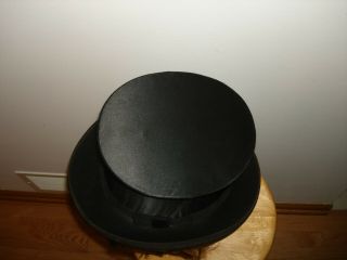 Rare Antique Germany FERD.  KLAN HOF Top Black Cylinder Hat with Box 4