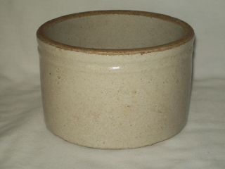 Antique Primitive Stoneware Pottery Crock Good Vintage