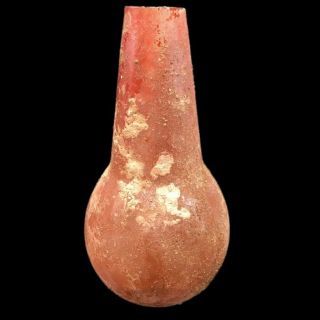 Very Rare Large Ancient Roman Red Glass Vessel 1st Century A.  D.  (4)