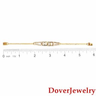 Estate 2.  60ct Diamond 14K Yellow Gold Chain Link Bracelet 7.  4 Grams NR 4