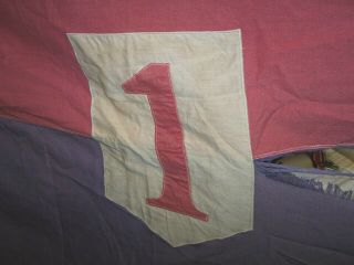 WWII era US First Infantry Division flag,  sun faded and torn (J) 3