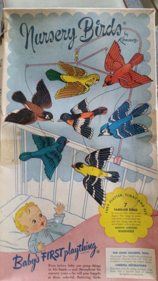 Vintage " Nursery Birds " Mobile By Kenner,  1953,  Mobile In