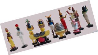 Ancient Egypt Egyptian God 11 Figurines Set Resin Statue Size 5 " High (isis - S.